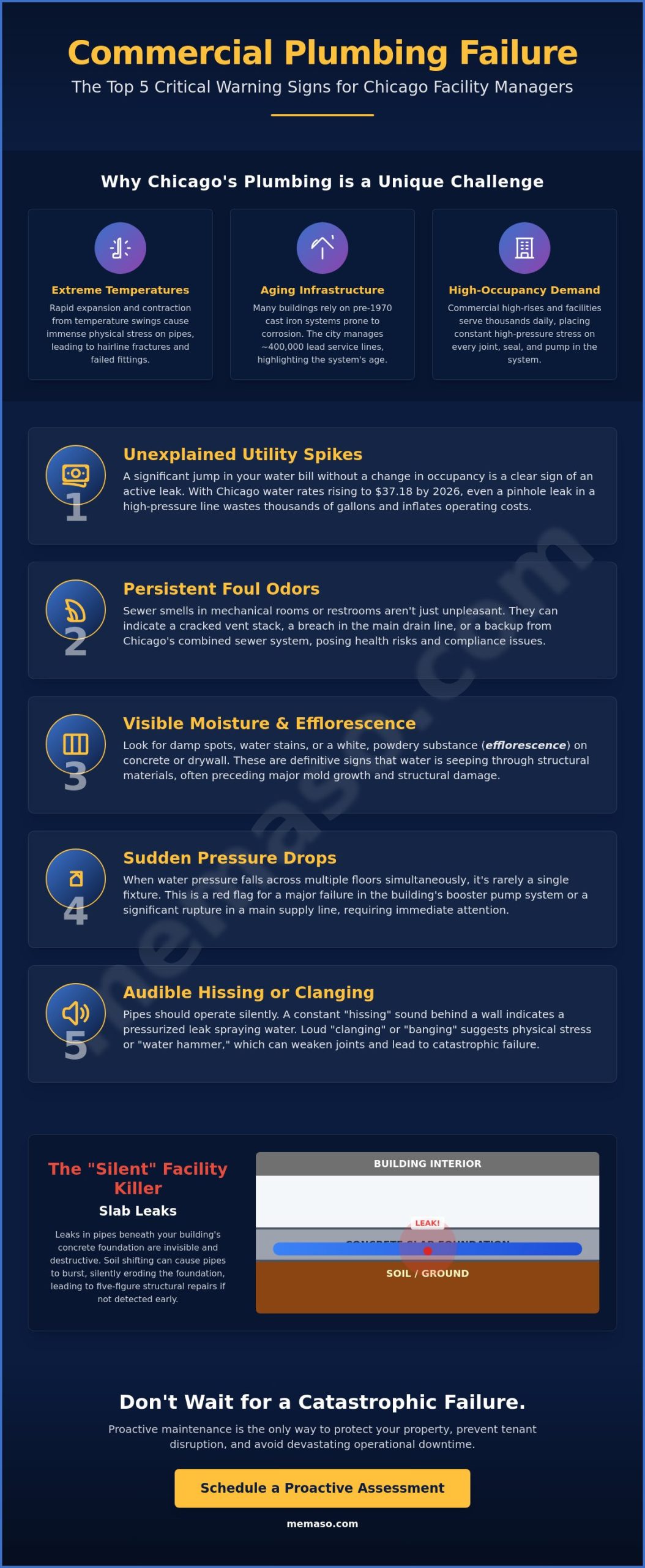 5 Critical Signs of Commercial Plumbing Problems: A Chicago Facility Manager’s Checklist