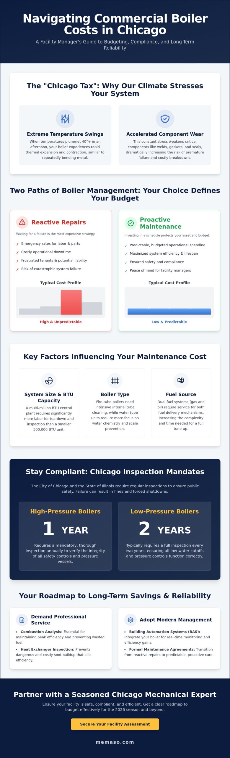 Commercial Boiler Maintenance Cost in Chicago: 2026 Budgeting Guide